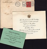 Calvin Coolidge White House Reception Invitation for February 17, 1927